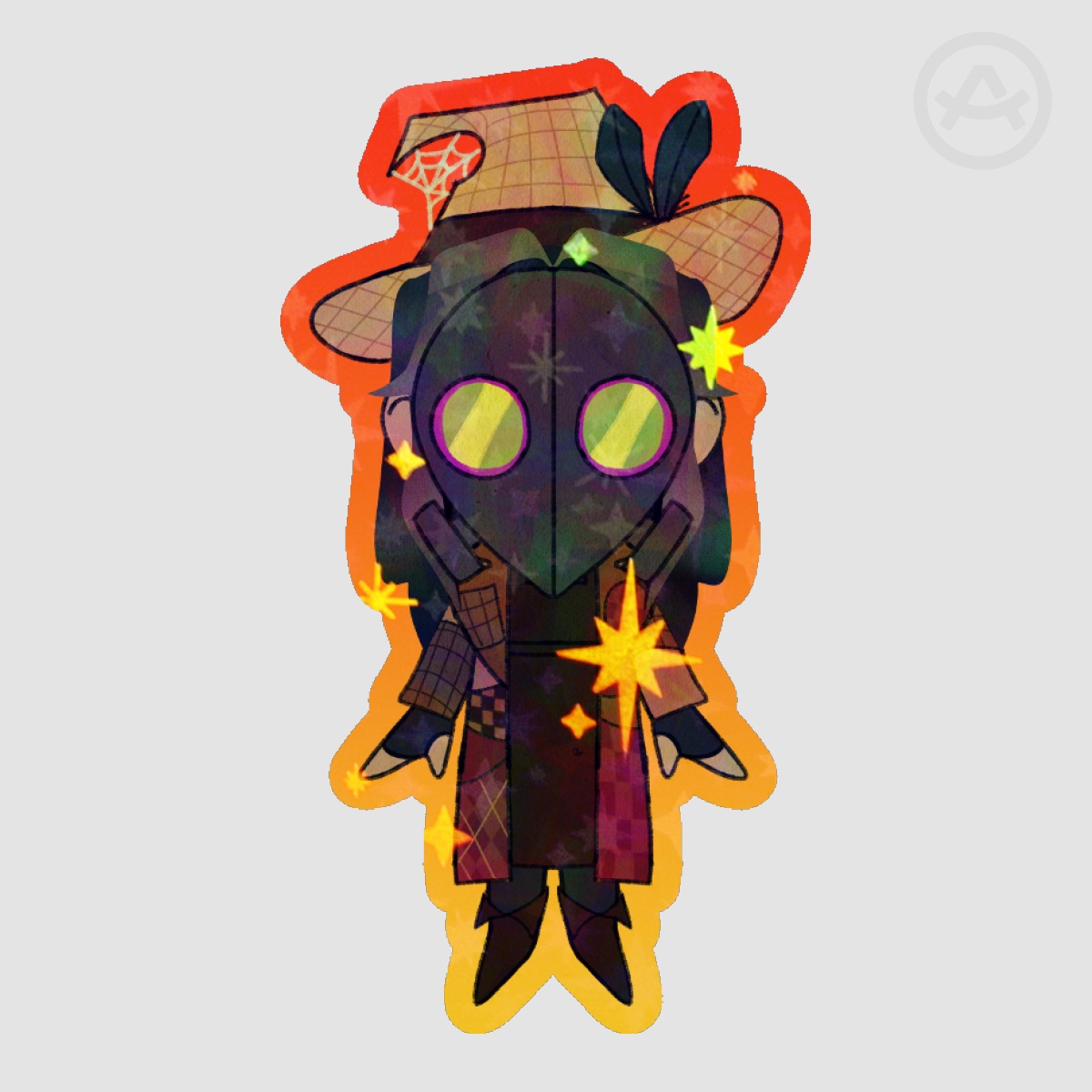 Mini mask-on The Scarecrow Jonathan Crane DC Sticker