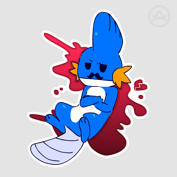 Movieunleashers Mudkip hot foil sticker