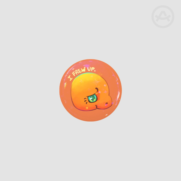 Charmander "I Frew Up" Round Holo Badges (Button Pins)