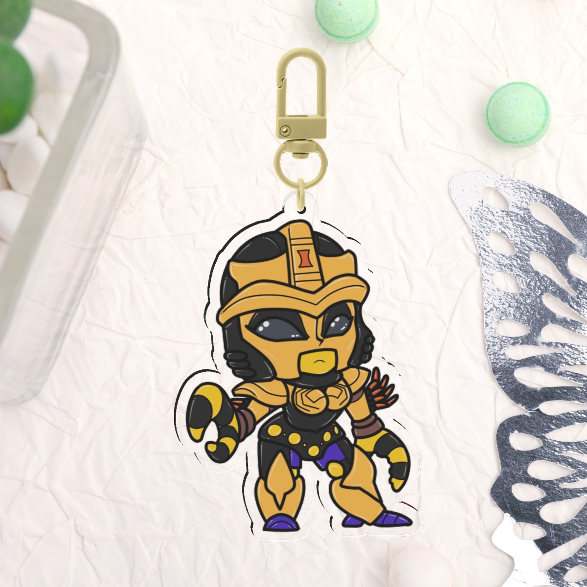 Black Arachnia - Chibotes - Acrylic Keychain