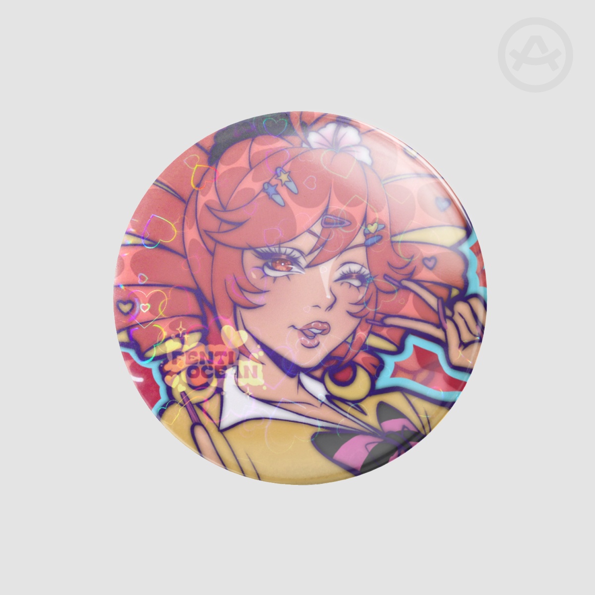 Gyaru Kasane Teto | Holo Button Badge