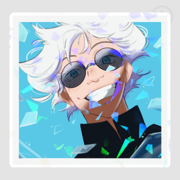 Gojo Glass Holographic Stickers