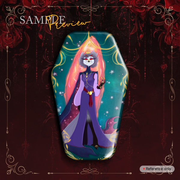 Princess Stolas Coffin Shape Holographic Badges