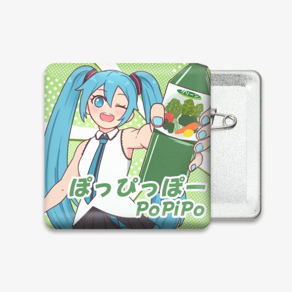 Miku: PoPiPo Square Puffy Badge