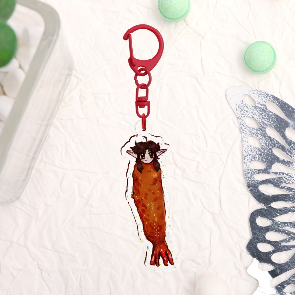 shrimp fried iris Glitter Acrylic Keychains