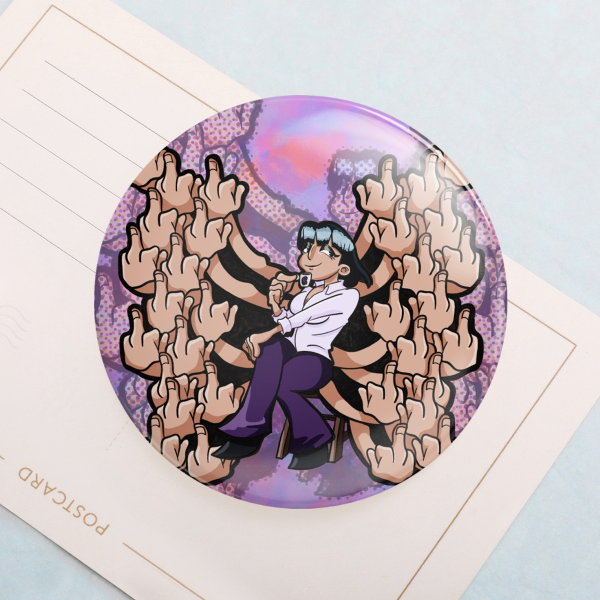 Nico Robin Middle Finger Badge