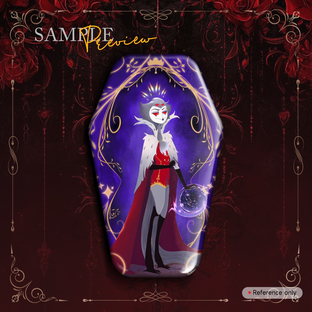 Prince Stolas Coffin Shape Holographic Badges