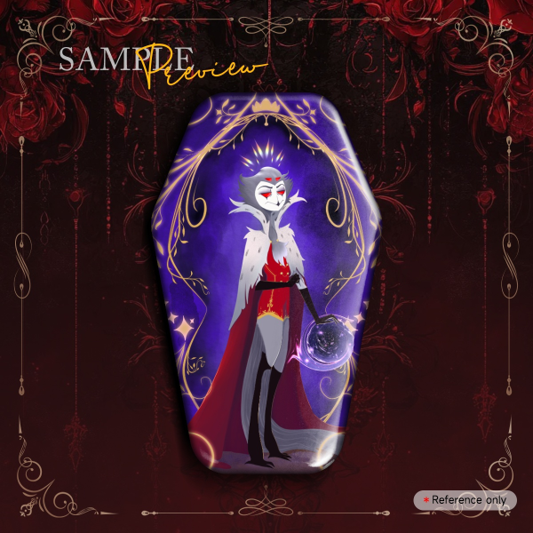 Prince Stolas Coffin Shape Holographic Badges