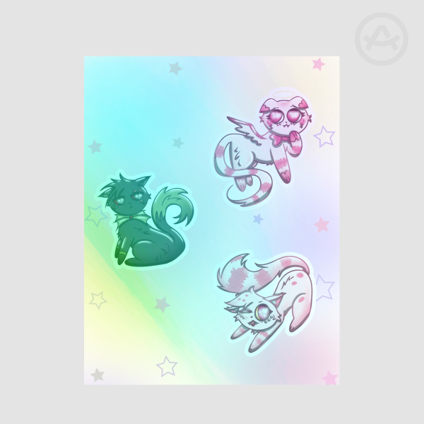 Hazkittens Stickers: Spider Siblings