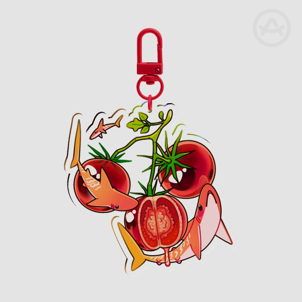 Tomato shark Keychain