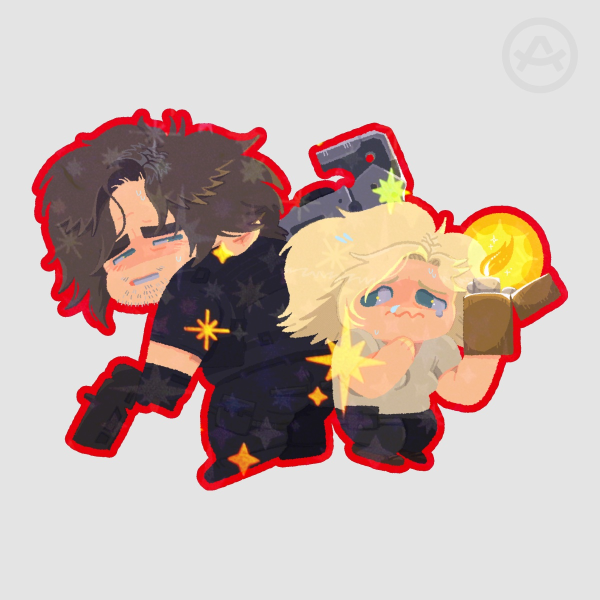 leon and grace sticker