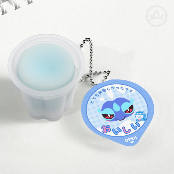 Gecqua Squishy Pudding Jelly Keychain