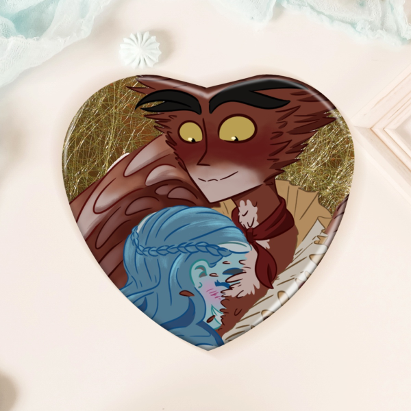 Gold Frankelda & Herneval Heart Shaped Badge