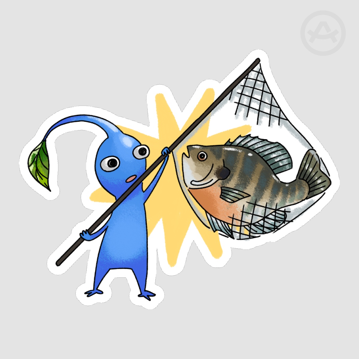 Pikmin and Bluegill - Matte Sticker