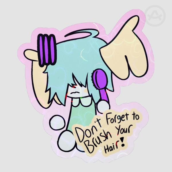 Harper's Reminders: Brush Your Hair! Die Cut Sticker