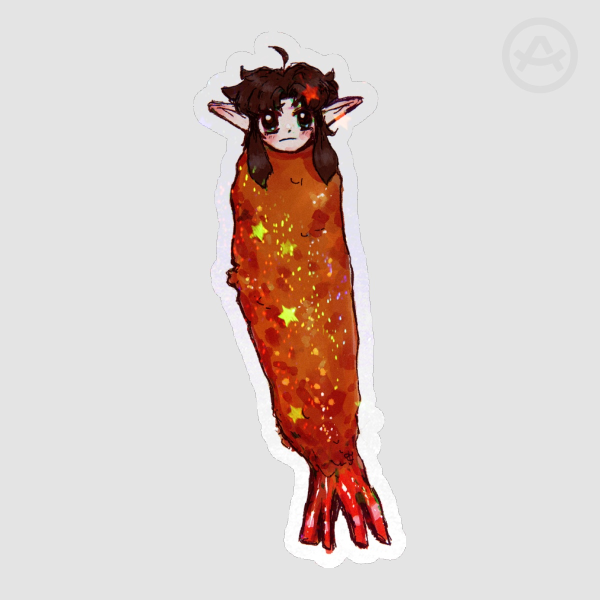 shrimp fried iris Die Cut Stickers