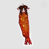 shrimp fried iris Die Cut Stickers