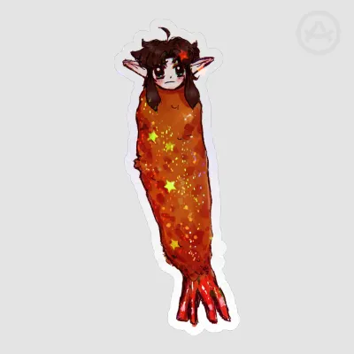 shrimp fried iris Die Cut Stickers