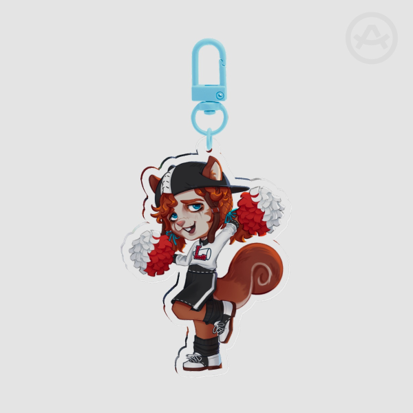 Squirrel Lily Keychain