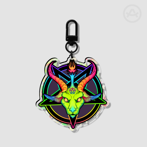 Baphomet Keychain Holo