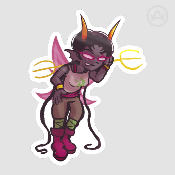 Meenah Peixes "Modified Godtier" Die Cut Sticker
