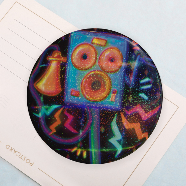 Telephone Round Badge (Button Pin)