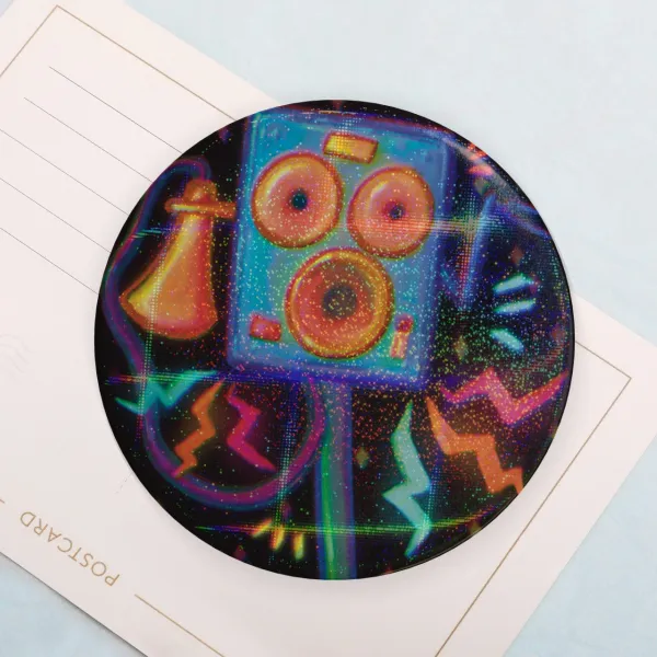 Telephone Round Badge (Button Pin)