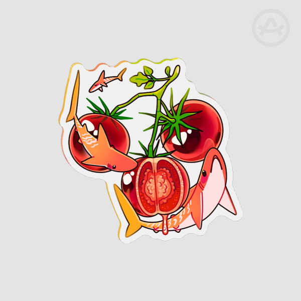 Tomato shark Fridge Magnet - 1.96""(50mm)