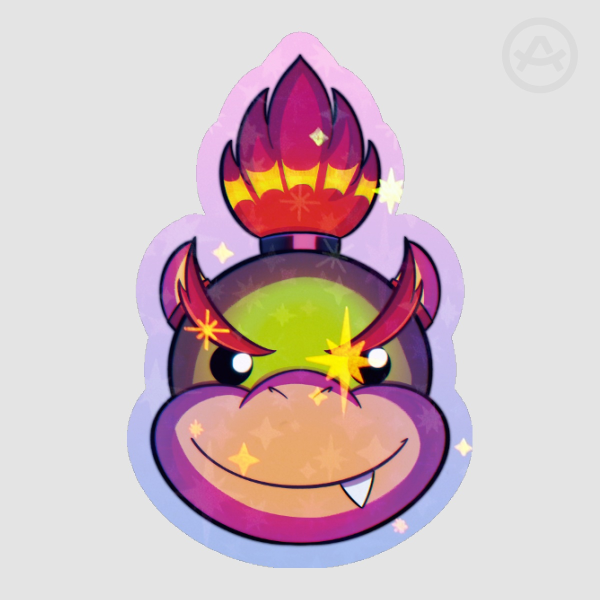 Bowser Jr Holo Star Sticker
