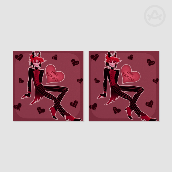 Alastor Valentine's Day - Pearl Paper Photocard