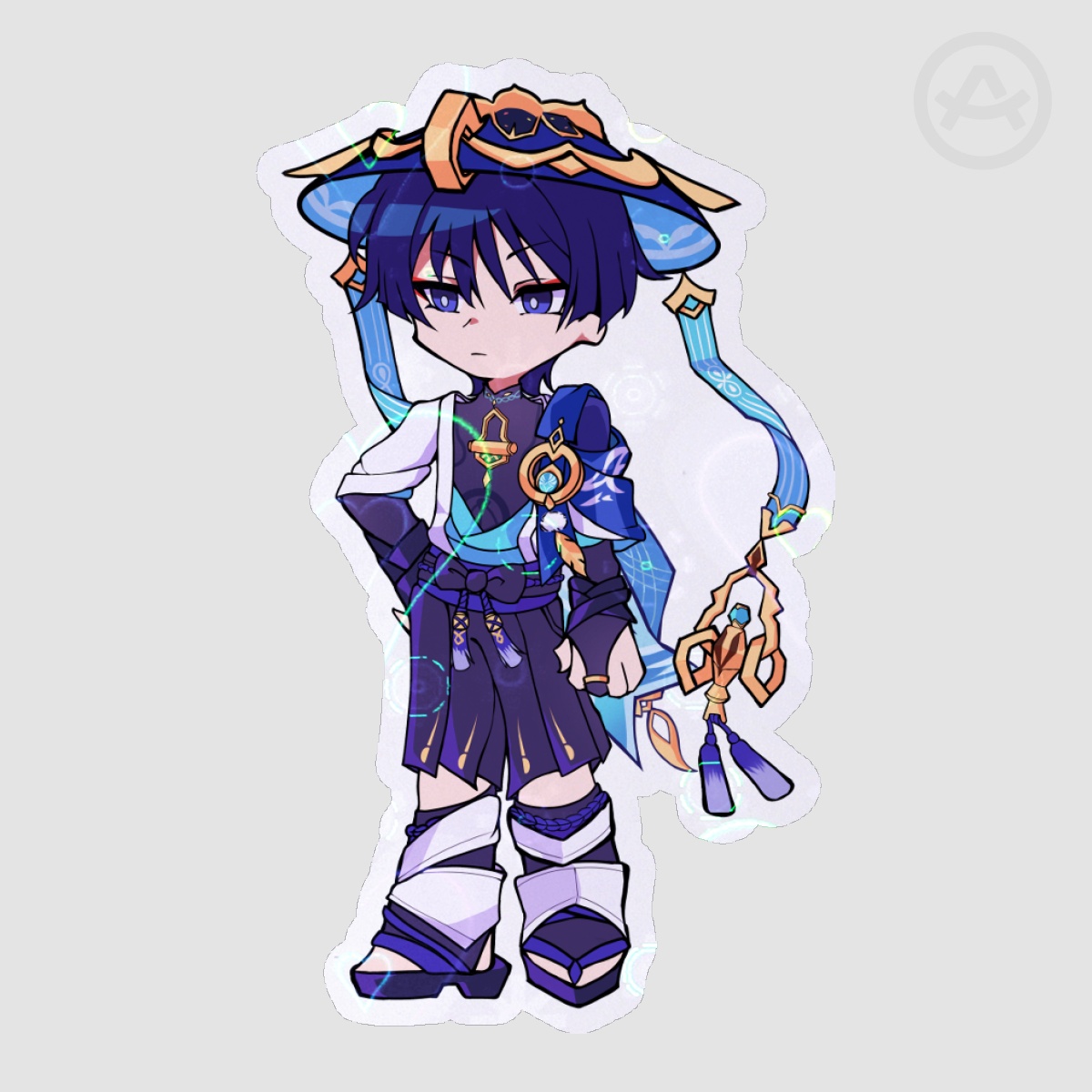 Wanderer/Scaramouche Chibi sticker