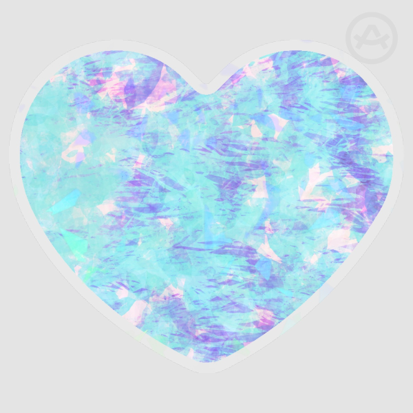 Broken Glass Heart Holographic Sticker - 3 Inch