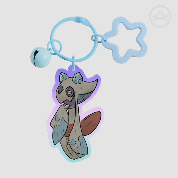 Wooden froslass keychain
