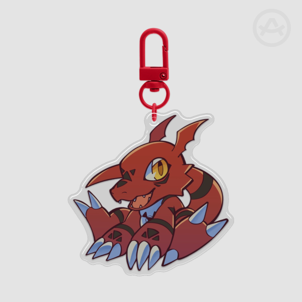 Guilmon Epoxy Clear Acrylic Keychain