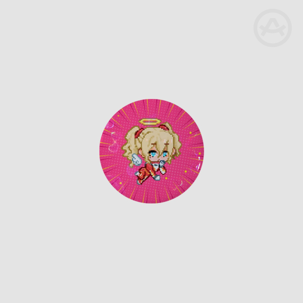 [Trigun Maximum] Nyotaika: Angel Babes Pixel 32mm Round Badge -Millions Knives-
