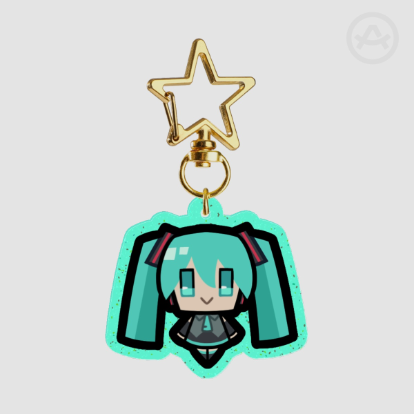[ Virtual Singer ] Hatsune Miku (Glitter Keychain)