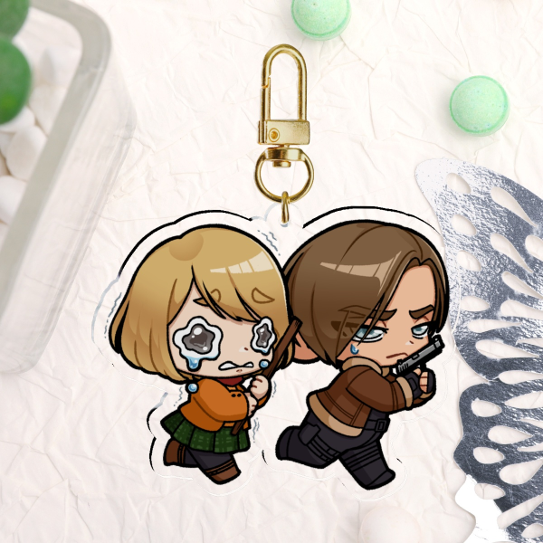[ Resident Evil ] Ashley and Leon Keychain