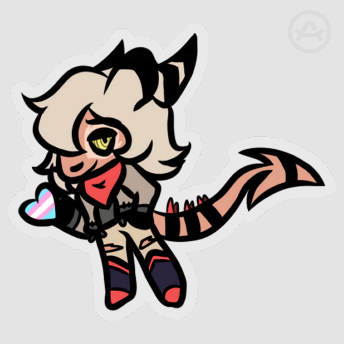 TDOV Striker(Transfem) Clear PET Vinyl Die Cut Stickers