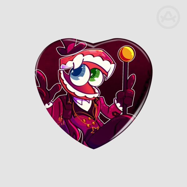 Caine Heart Shape Holographic Badge