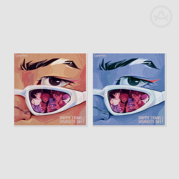 BLUE Double Sided SMALL POSTER | Trans Day of Visibility