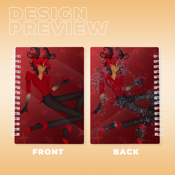 Alastor voodoo glitch - PVC Double-side Spiral Notebook