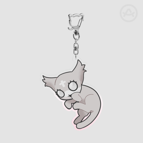 Marshmallow Clear Acrylic Keychain