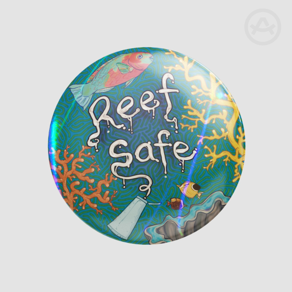 Reef-Safe Sunscreen Button Pin