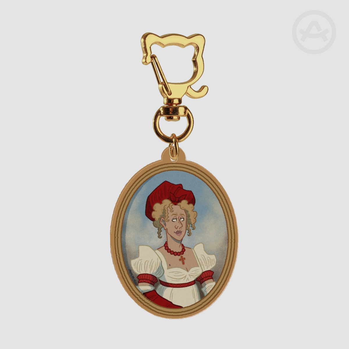 (Mysteries of the Miseries/OC) Lady Mousehole Regency era Miniature Acrylic Keychain