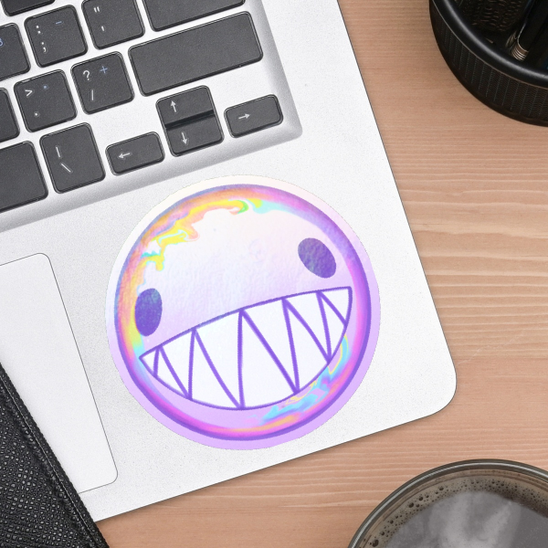 bubble holo sticker