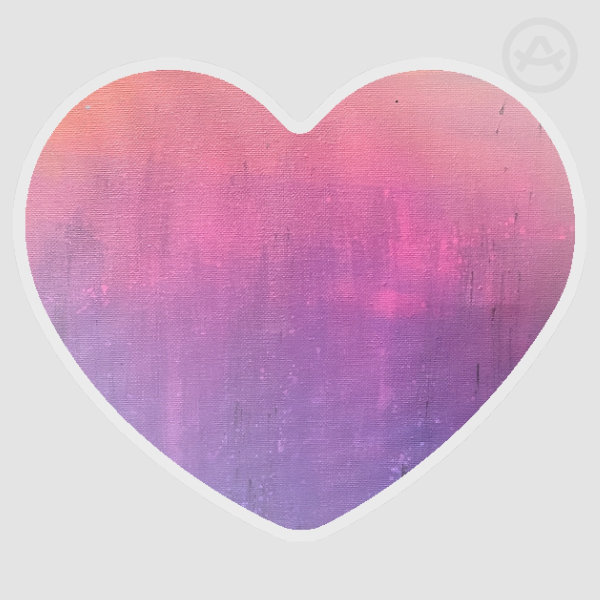 Painted Heart Vinyl Sticker