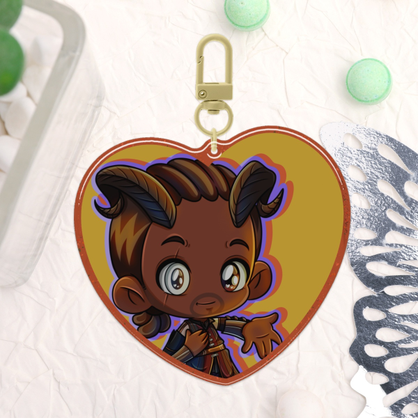 Heart shaped [double sided] Wyll keychain