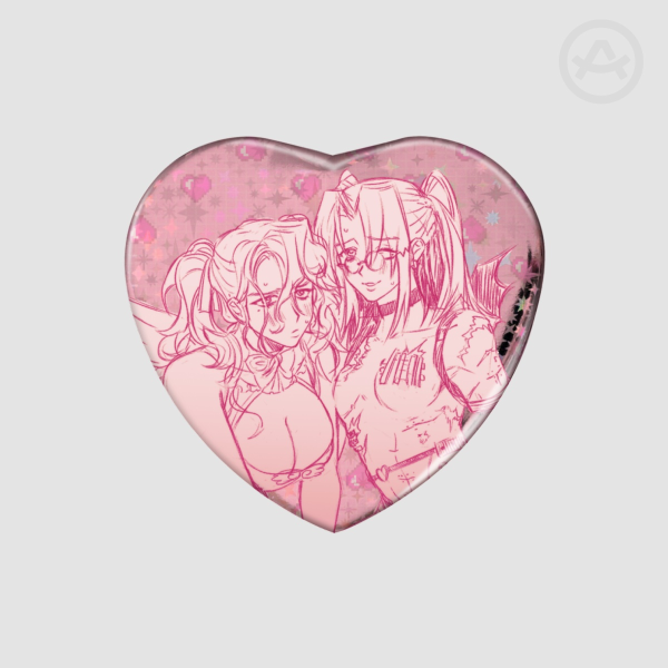 [Trigun Maximum] Nyotaika: Angel Babes Sketch Heart Badge