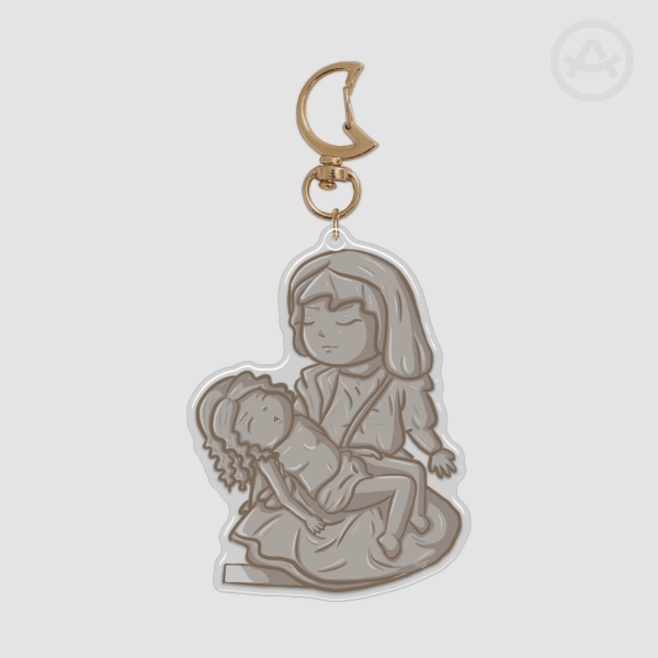 Chibi Pietá (Michelangelo) Charm Epoxy Clear Acrylic Keychains