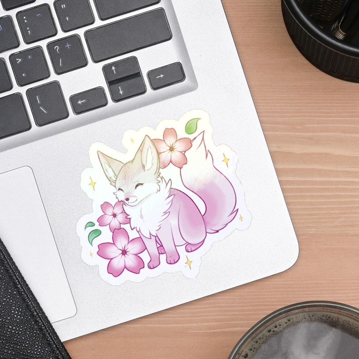 Sakura Fox Sticker